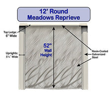 Wilbar Meadows Reprieve 12-Foot Round Above-Ground Swimming Pool | 52-Inch Height | Resin Protected Steel-Sided Walls | Bundle with Bedrock Pattern 25 Gauge Overlap Liner and Widemouth Skimmer