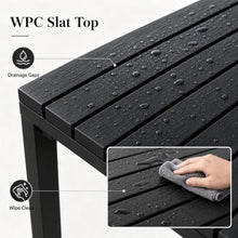 MISXEOE Outdoor Bar Height Table, Extra Long Patio Bar Table All Weather