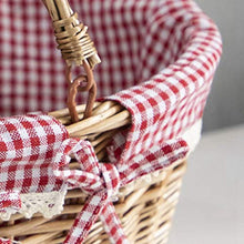 Storage Basket,Picnic Bags Oval Woven with Handles Candy for Outdoor Picnics and Camping Travel