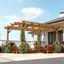 Arched Pergola with Trellis for Outdoor Garden Support