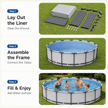 Large Round Above Ground Pool, Family Swimming Pool for Backyard Fun