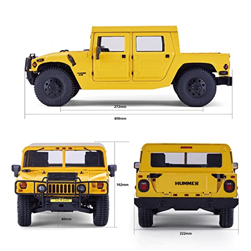 BEEZRC 1/12 RC Crawler HMMWV H1 Alpha Offroad Remote Control Car Yellow