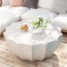 Seeheool Modern Outdoor Coffee Table for Patio Backyard Garden Pool Porch Lawn 35.43" x 35.43" x 15.35" White
