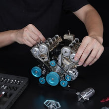 TECHING Mini V8 Engine Model Kit Gold
