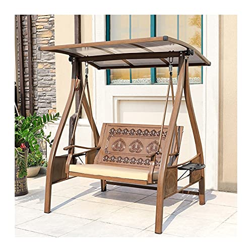 ELUKHT Creative Hotel Patio Porch Swing Glider with Stand Outdoor Swings Chair for Adults with Cushions and Canopy, Porch Swing Outdoor Chair Lazy Daze Hammocks Swing Bench
