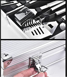 SDVantage 18PCS Grill Set, Grill Accessories,18 Piece Grilling Set with Aluminum Storage Box,Stainless Steel BBQ Tools for Outdoor Indoor Barbecue Grilling Set Easy to use