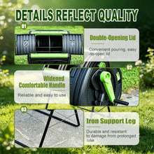 Dual Chamber Tumbling Composter Bin for Backyard Garden