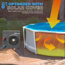XtremepowerUS Swimming Pool Heater up to 4,000 Gallons for Above Ground Pools, Pool Heat Pump Titanium Heat Exchanger 14,800 BTU/HR, 115V