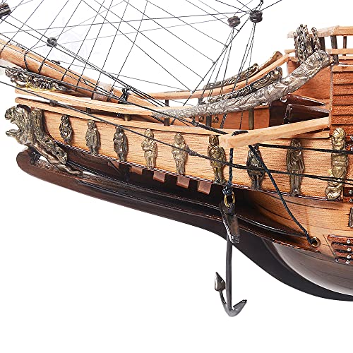 Old Modern Handicrafts Wasa Collectible Ship Model Natural Wood