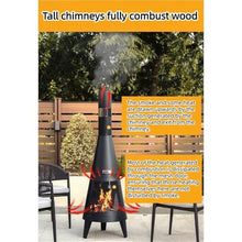 SJWTYK Modern Chiminea Outdoor Fireplace with Chimney, Cold-Rolled Steel Patio Fire Pit with Mesh Door, Burning Fireplace for Heating and Cooking for Backyard, Patio