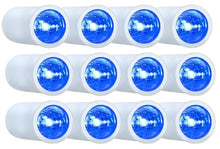 Rockville 12 Pack MINI Halo White Rechargeable DJ Wash Lights, RGBWA+UV