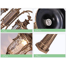 SDdPulse Street High Pole Pillar Light E27 2-Lights Outdoor Vintage Path Way Glass Lantern Ip54 Waterproof Die-Cast Aluminum Landscape Post Light Garden Courtyard Decorative Colum,Height 3m