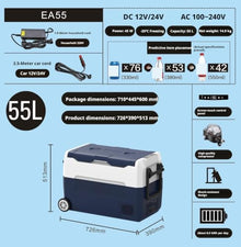 AWMGPDDBTO Mini Fridge Portable Compressor Car Fridge