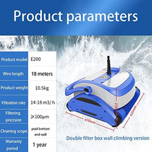 Automatic Robotic Pool Cleaner with Intelligent Navigation, 100 Mins Runtime & Dual Motors for Efficient Cleaning, Ideal for Pools up to 1200 ft2