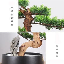 QWERAXZG Home Chinese Simulation Welcome Pine Ornaments, Hotel Office Living Room Desktop Green Plant Handicrafts