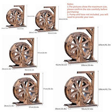 Wooden Waterwheel Fountain, Outdoor Garden Fountain, Large Freestanding Water Fountains for Yard, Pond Décor(15.4x37.4x41.7in)