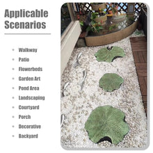 Elitix Stepping Garden Stone Outdoor Step Walkway Stones Lotus Leaf Shape, Yard Patio Stone for Decorative Flower Beds, Resin Green Gardening Tiles Set 1 Pcs / 6 Pcs(Color:Set,Size:B)
