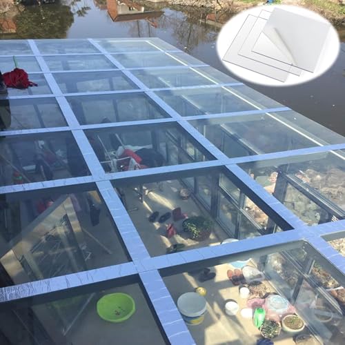 Fully Transparent Polycarbonate roof Panels 1/2/3mm Thick, Used for carports, Horticulture, Agriculture, and Greenhouse roof Covering(3mm,1.5x20m/5.1x65.6ft)