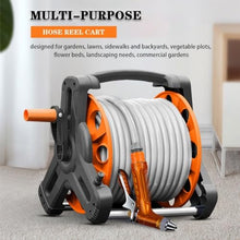 MDYHY Flexible Hose Reel Truck Lawn Water Hose Bracket Truck, Wall Mounted Flexible Hose Reel Truck, Portable Hose Storage Rack (Hose Cart+15m Pipe)