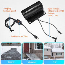 Labasuan Heated Snow Melting Mat, No-Slip Rubber Heated Mats, Electric Snow and Ice Melting Mats for Winter Outdoor Stairs,Steps,Doorways,Walkways,Driveway(10Pcs)