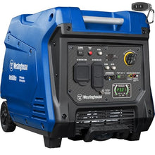 Westinghouse 5000 Peak Watt Super Quiet Portable Inverter Generator, Wheel & Handle Kit, RV Ready 30A Outlet, Gas Powered, CO Sensor, Parallel Capable,Blue