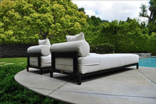 Solis Patio Outdoor Lounge Set with Cushions (Set of 3) Chaise Black Sage
