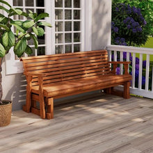 Amish Heavy Duty 800 Lb Roll Back Pressure Treated Porch Glider (4 Foot, Unfinished)