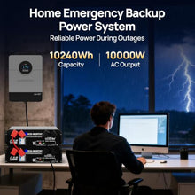 ECO-WORTHY 48V Home Backup Power,10240Wh Battery,Liber 10KP 10KW Inverter