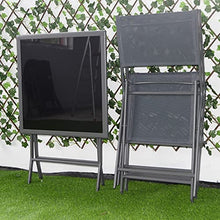 3 Pcs Bistro Set Garden Backyard Table Chairs Outdoor Patio Furniture Folding Square Table