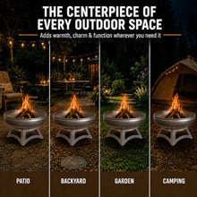 Ohio Flame Liberty 24” Wood Burning Fire Pit Carbon Steel with Hollow Base