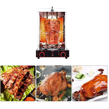 ERoomQ Stainless Steel Gas Broilers Home Rotisserie Oven,Grill Doner Kebab Machine with Temperature Adjustment Switch,50-300℃ (Gas)