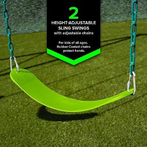Sportspower Patriot Metal Swing Set Silver/Green
