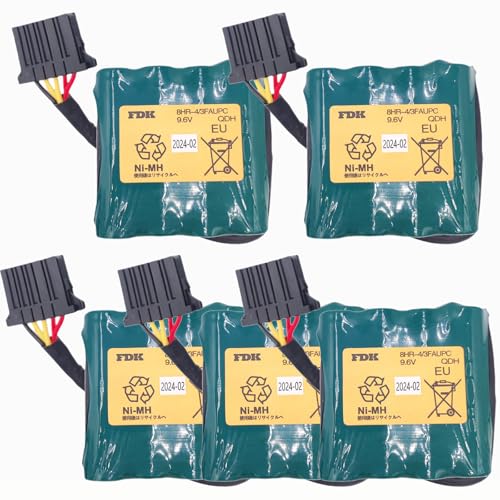URBUTY (5PCS/Set) 4500mAh 8HR-4/3FAUPC 9.6V Ni-MH Rechargeable Battery for Okuma Machine Tool E5503-07E-001 E550307E001 5PBH-96360 Battery Pack