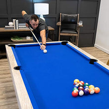 American Legend Kirkwood 84” Billiard Table Rustic Blond Finish Blue