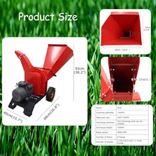 Banfluxion 220V Wood Crusher Hand Pushed Leaf Branch Shredder Electric Wood Chipper Mulcher Branch Crusher for Straw, Grass, 3KW