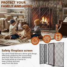 generic 32inch Freestanding Folding Spark Guard with Doors Wrought Iron