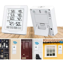 ASWRTYJO ABS Indoor Outdoor Digital Large Screen Touch Alarm Monitoring Temperature Humidity Meter