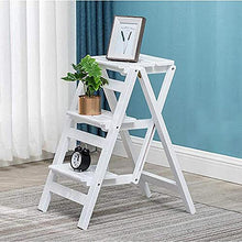 Plant Pot Stand Folding Wooden Library Stepladde Plant Stand