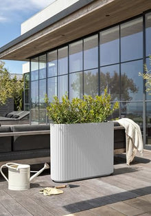 Veradek Demi Series Span Planter - Tall and Wide Outdoor Planter with Shelf