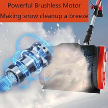 21V Cordless Electric Snow Shovel, Battery-Powered Snow Blower, 41cm Width Snow Removal Snow Thrower (2 Battery and Charger Included)