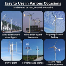 LADECNERHT Professional Wind Turbines, 6 Blade Professional Wind Turbines Small Windmill Generator 800W Industrial, Solar and Wind Power Parts and Accessories,24V