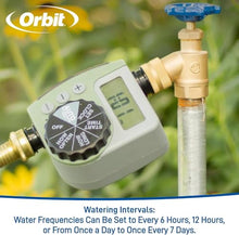 10-Pack (10 Total Timers) Orbit One Outlet Single-Dial Hose Faucet Timer - Easy Programmable - for Garden Watering System - LCD Hose Timer with Adjustable Watering Schedule - 62056