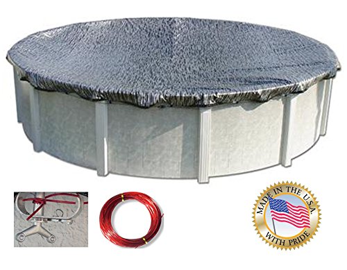 Hinspergers EM28R4 28' Round Eviro-Mesh Above Ground Winter Pool Cover
