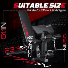 Keppi Fitness Adjustable Weight Bench3000 MAX Black