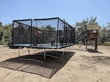 Galactic Xtreme Rectangle Trampoline 13x23 with Net Black and Green