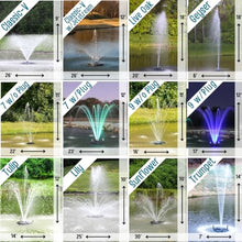 HALF OFF PONDS 1 HP Floating Fountain with Color Changing Lights - 200 Foot Cord, 12 Patterns