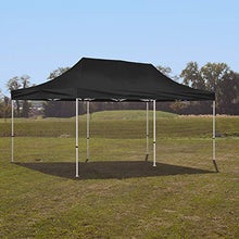Vispronet 10x20 Instant Canopy Tent and 4 Side Walls – Commercial Grade Aluminum Frame with Water-Resistant Canopy Top and Sidewall – Bag and Stake Kit Included (Black)