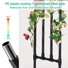 SDdPulse Metal Half Garden Arch, Rose Arch Half Side Wall Archway Trellis, Pergola Arbor Gazebo Weather Resistant, for Outdoor Backyard/Terrace/Balcony (Black 3.25x2.67x0.5m)