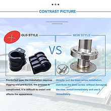 Swimming Pool Safety Hand Rail Pool Handrails, 304 Stainless Steel Safety Products for Inground Pool Entry with Armrest Cover - Full Set of Accessories (Thick 1.2mm) (Thick 1.5mm)