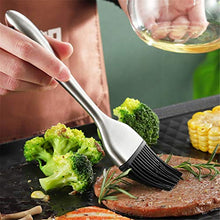 2 Pcs Silicone BBQ Tongs Basting Brush Set Oil Brush Kitchen Tongs BBQ Grill Food Meat Tongs Barbecue Tongs Oil Sauce Brush BBQ Tools